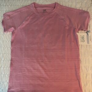 Pink Athleta girls short sleeve tee. COMES WITH HAIR TIE!